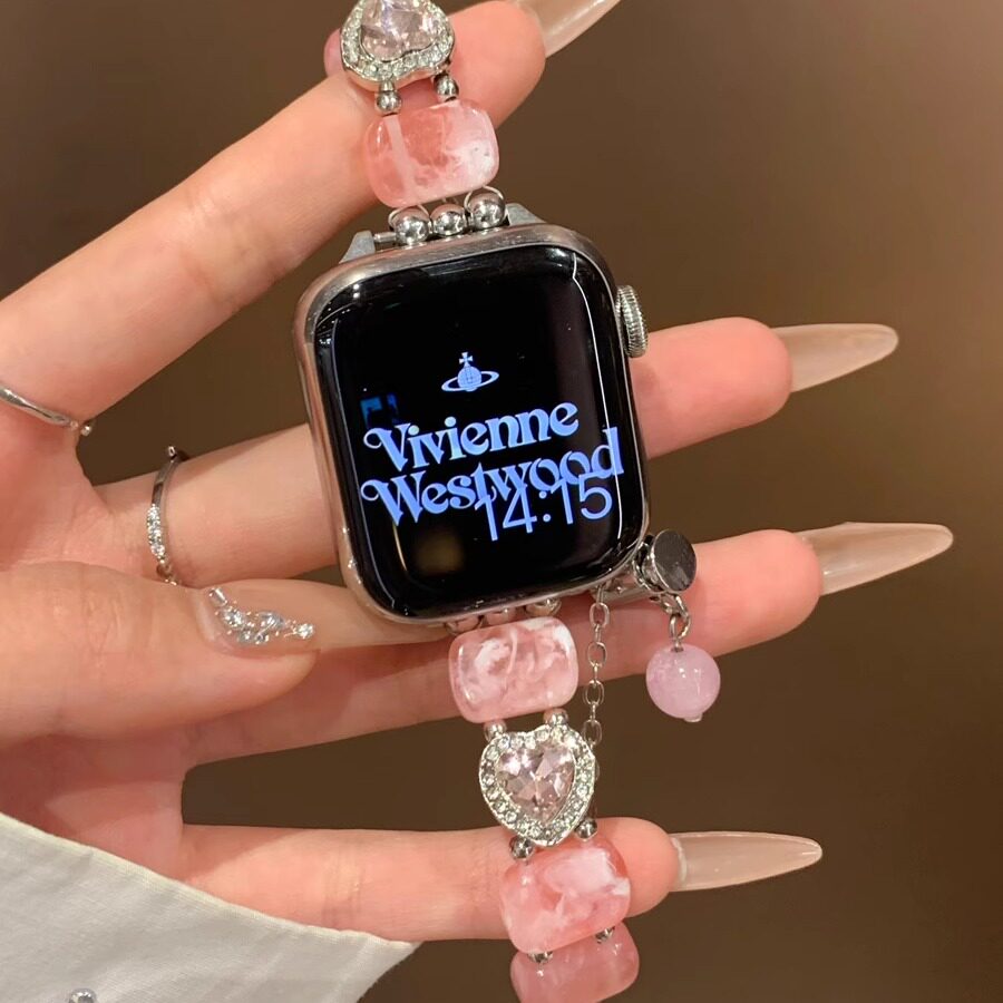 佐仕盾iwatch水钻爱心表带