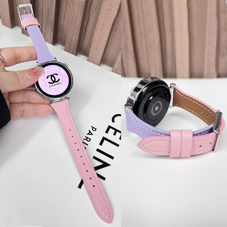 适用三星Galaxy watch 7手表表带Watch 6 classic 简约皮质表带运动表带5/4/3表带active轻奢高级感潮款