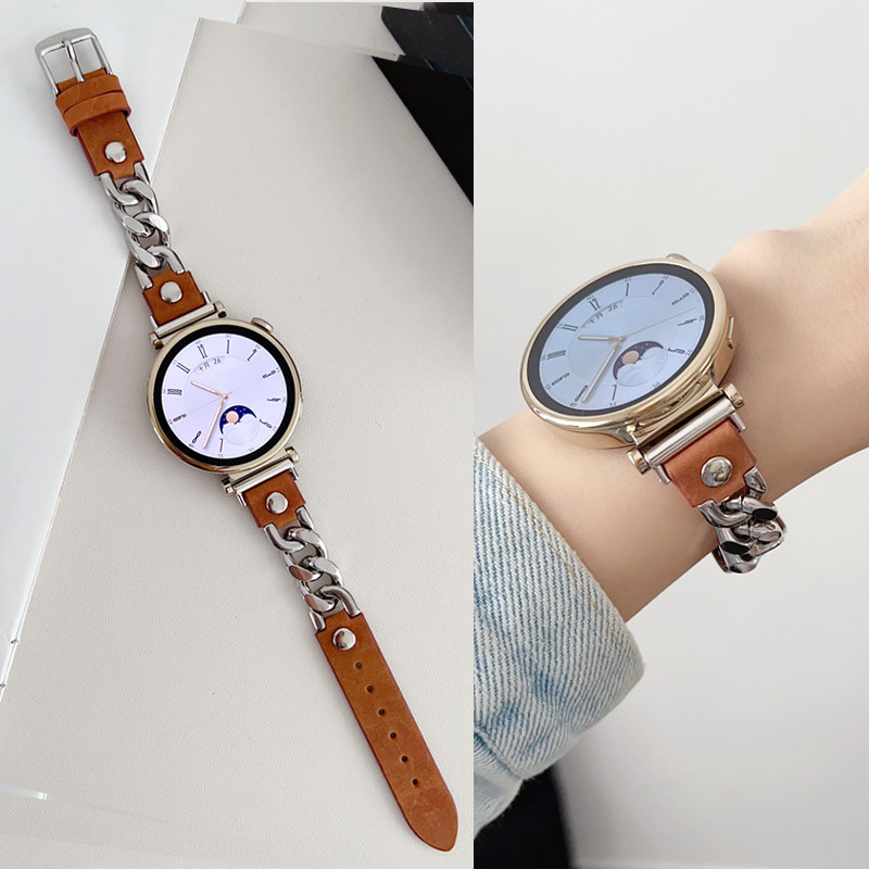 佐仕盾watch不锈钢拼真皮表带