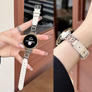 适用三星watch 8手表表带Watch 7 Utra带钻不锈钢爱心拼真皮6/5/4/3 classic女新款腕带active透气替换带