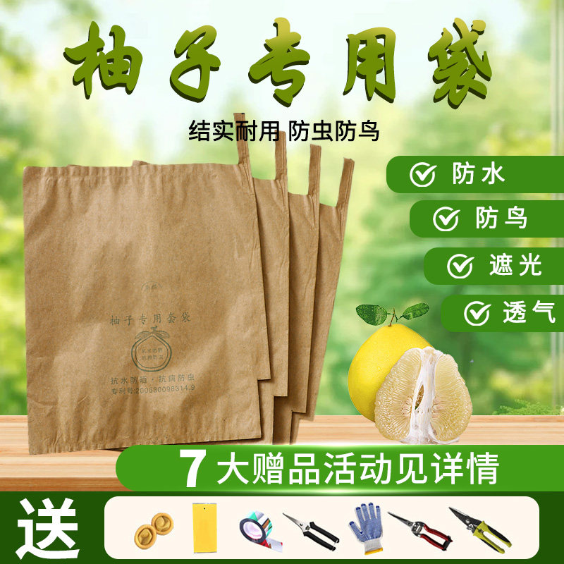 柚子套袋专用袋蜜柚葡萄柚防虫早熟沙田柚单双层保护袋柚子果套袋