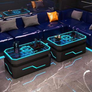 深渊镜KTV茶几发光酒吧豪华会所不锈钢商务包间网红清吧专用桌子