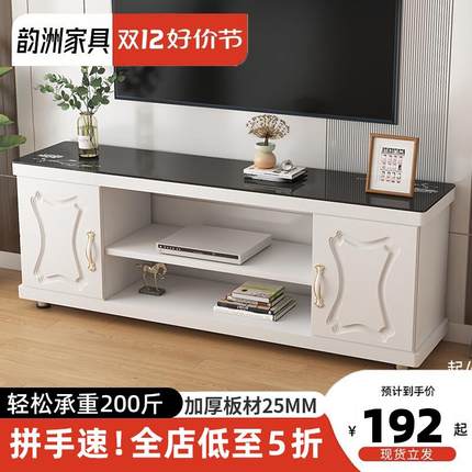 电视柜小户型现代简约家用卧室地柜轻奢简易客厅欧式2023新款组合