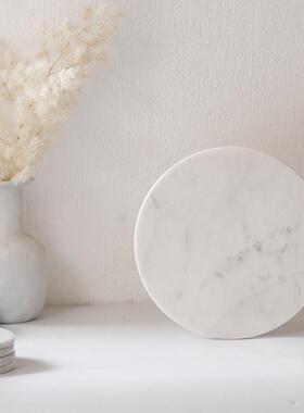 斯堪的纳维亚无障碍豪华大理石隔热西餐垫甜点桌饰品白色饰品展示