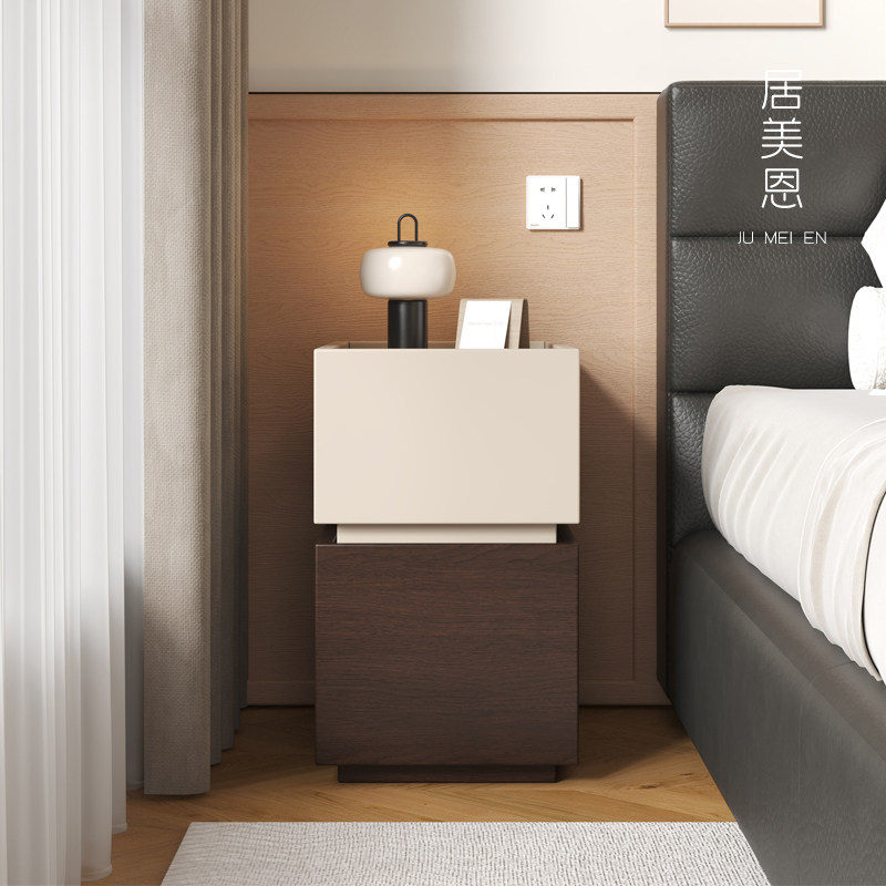 居美恩意式极窄床头柜简约现代卧室家用小户型超窄柜高级感床边柜,住宅家具,床头柜,淘宝优惠券,粉丝福利购,淘宝优惠卷