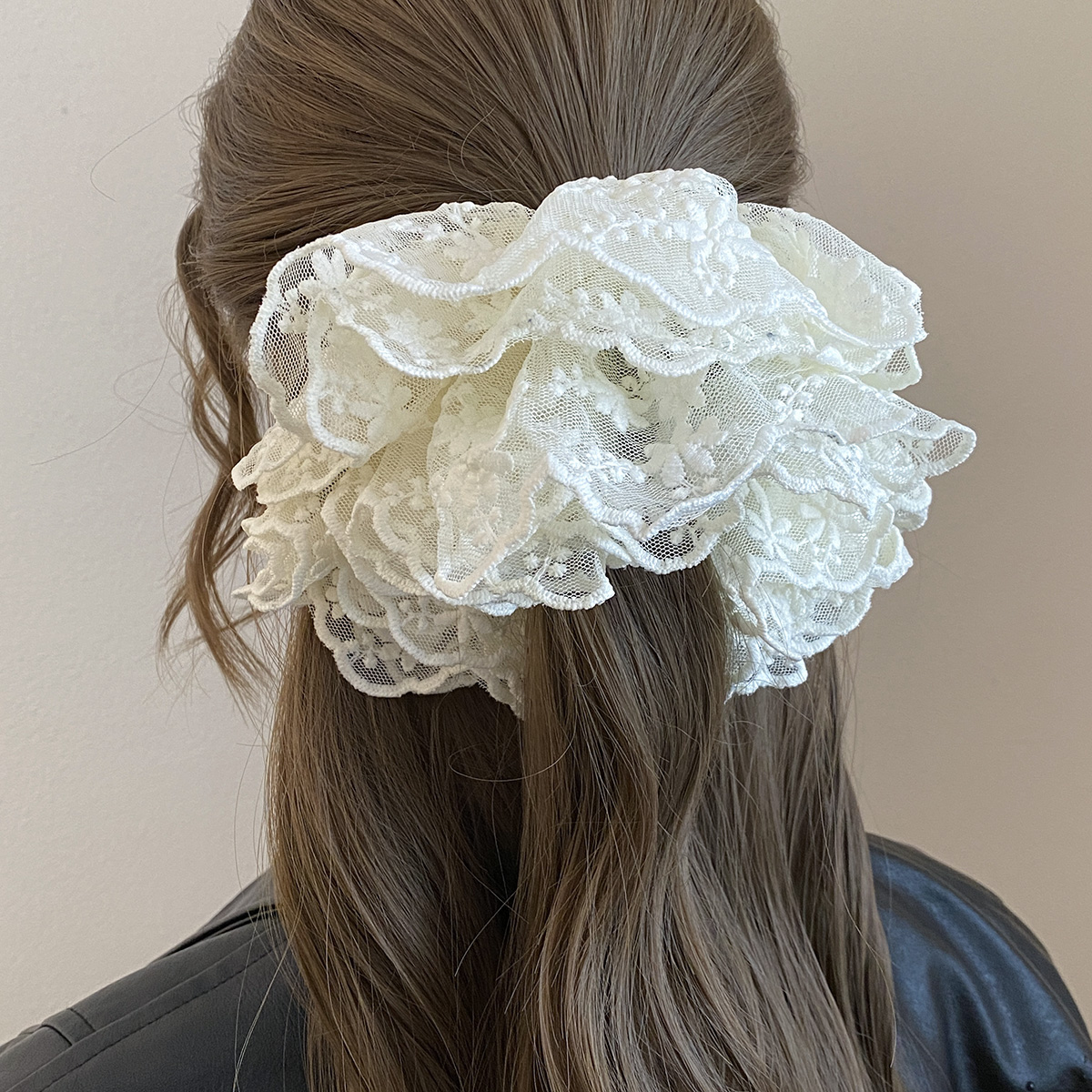 简约法式浪漫网纱蕾丝发圈