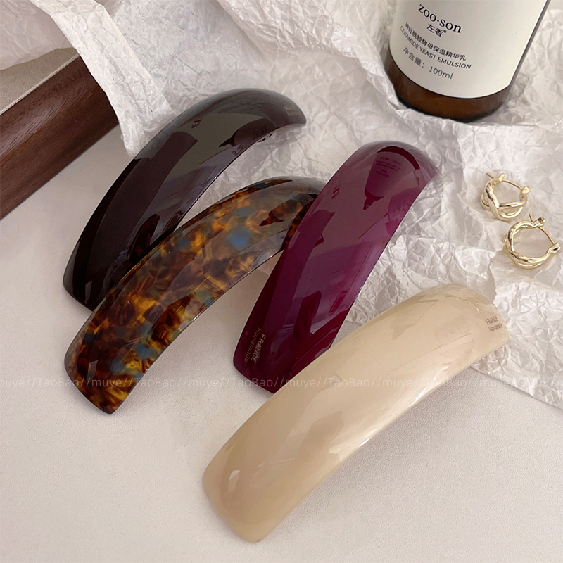 早春韩系半扎醋酸发夹一字夹