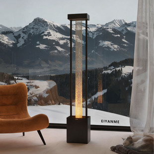 意式 饰水景玄关轻奢高档落地灯 极简流水摆件循环水客厅大型招财装