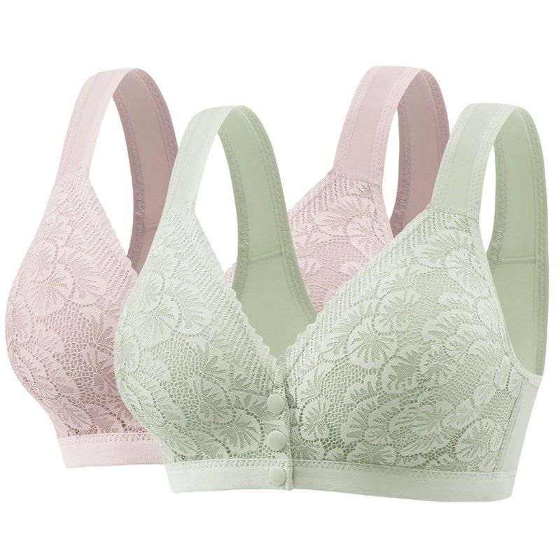 中老年妈妈女士背心式前扣内衣无C钢圈胸罩蕾丝聚拢上托防下垂乳,女士内衣/男士内衣/家居服,睡衣上装,淘宝优惠券,粉丝福利购,淘宝优惠卷