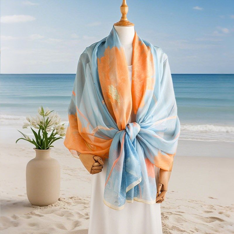 真丝丝巾女士2025新款大披肩外搭长围巾夏季薄款防晒海边沙滩夏天,服饰配件/皮带/帽子/围巾,围巾/丝巾/披肩,淘宝优惠券,粉丝福利购,淘宝优惠卷