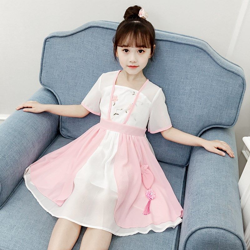 女童连衣裙夏装2025新款儿w童雪纺公主裙中国风小女孩洋气汉服裙,童装/婴儿装/亲子装,连衣裙,淘宝优惠券,粉丝福利购,淘宝优惠卷