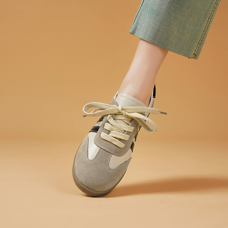 德训鞋女2025春季新款真皮小白鞋软底板J鞋平底休闲女鞋百搭运动,女鞋,德训鞋,淘宝优惠券,粉丝福利购,淘宝优惠卷