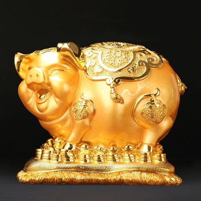 极速特大号金f猪摆件创意成人儿童储蓄罐只进不出存钱罐超大容量