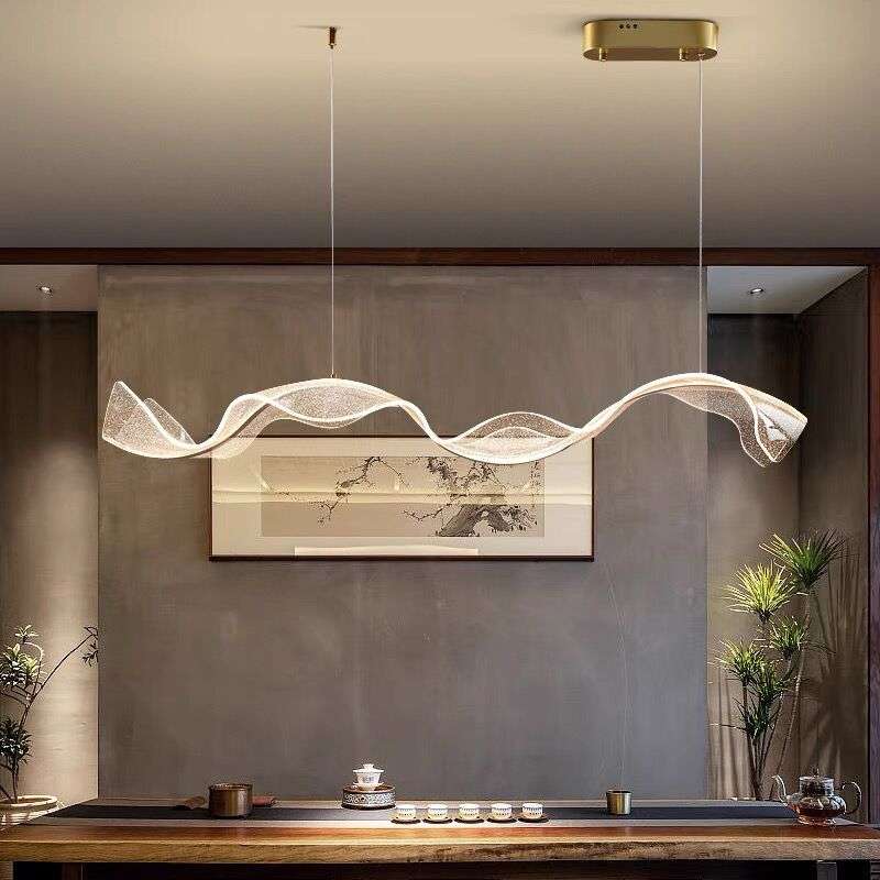 现代极简设计师别墅餐厅吧台岛台茶室书房吊灯轻奢个性酒店大吊灯
