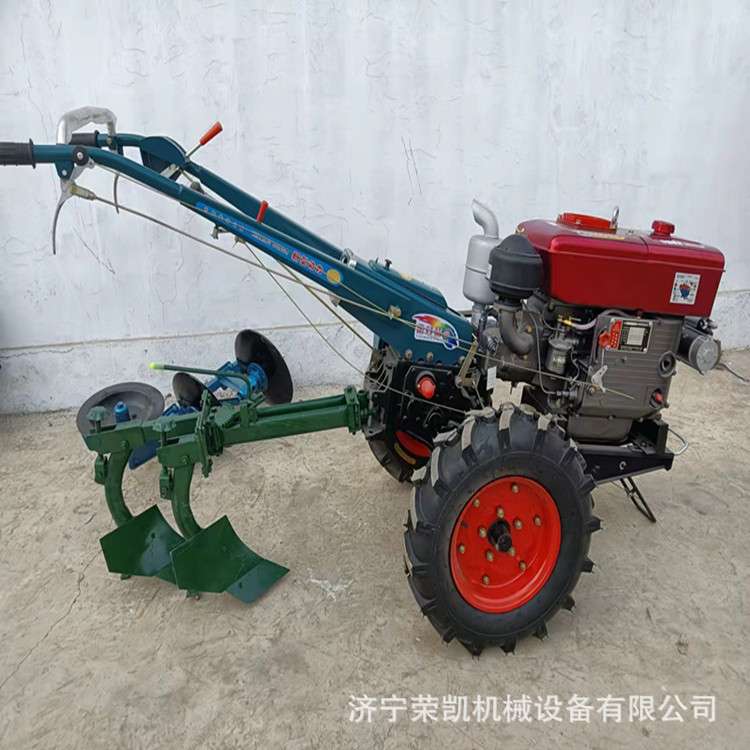 双铧犁地旋耕机农用柴油18马力12马力常州发动机手扶式两轮拖拉机