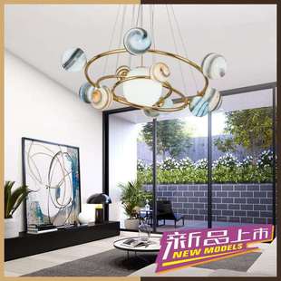 店吧台北欧吊灯 后现代轻奢吊灯流浪地球创意客厅卧室餐厅网红服装