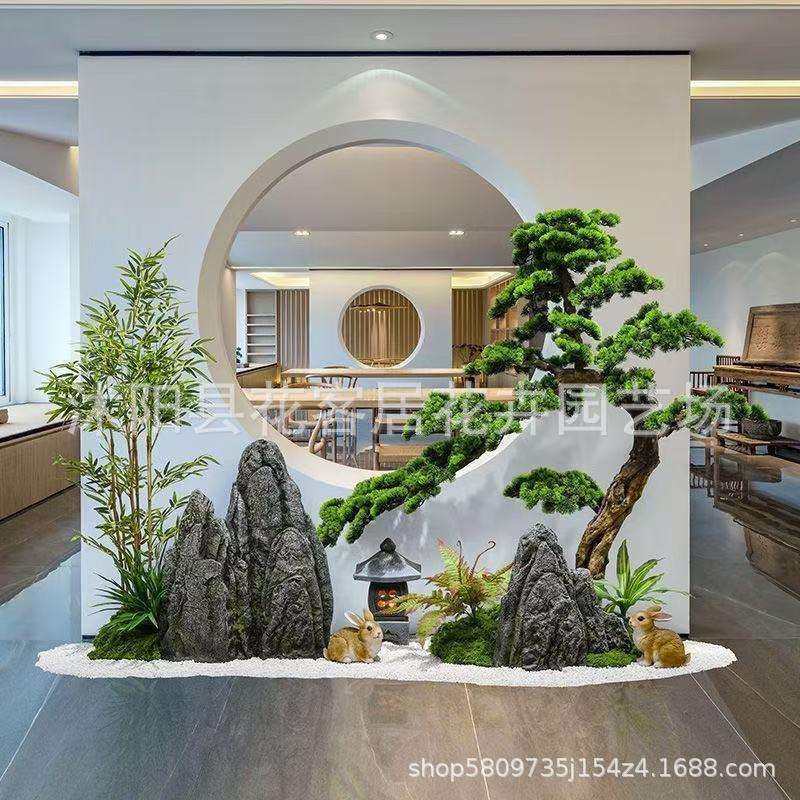 仿真绿植竹子整套造景室内楼梯下植物微景观装饰品摆件仿真迎客松,农机/农具/农膜,播种栽苗器/地膜机,淘宝优惠券,粉丝福利购,淘宝优惠卷