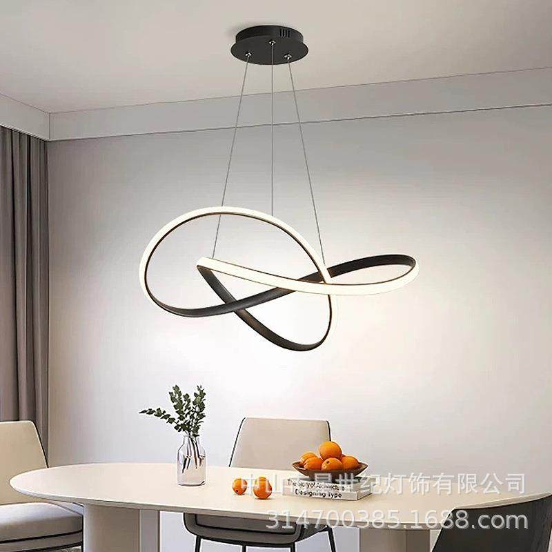 北欧几何线条餐厅吊灯中山灯具大全饭厅吧台灯客厅主卧房间厂直销