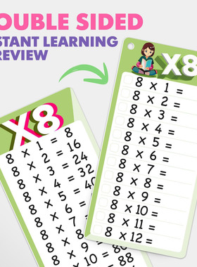 Dry Erase Multiplication Math Flash Cards Math 0-12数字卡