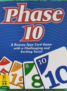 Phase 10 Card Game with 108 Cards Family Game Night卡牌