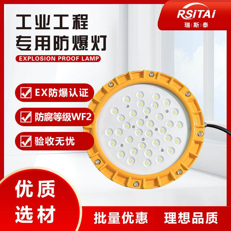 工厂仓库防爆灯厂家潮湿腐蚀车间灯吸顶灯平台灯50W60W80W120W