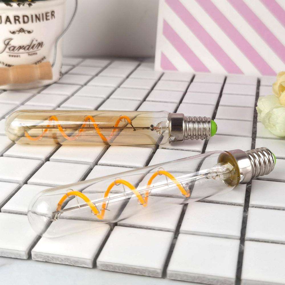 2个装T20*120小试管灯泡LED柔性灯丝灯复古装饰照明E14小螺口灯泡