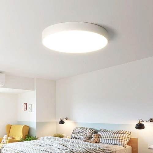 超薄谱护眼圆形主卧室灯吸顶灯无缝现代儿童房间led中山灯具家用