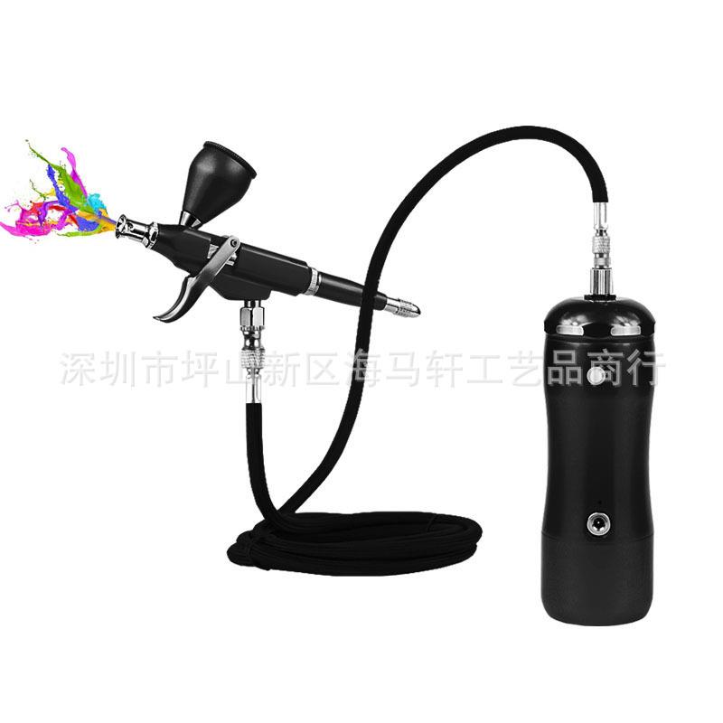 亚马逊 eaby热销自动停启充电式电动小喷笔气泵套装模型喷漆上色