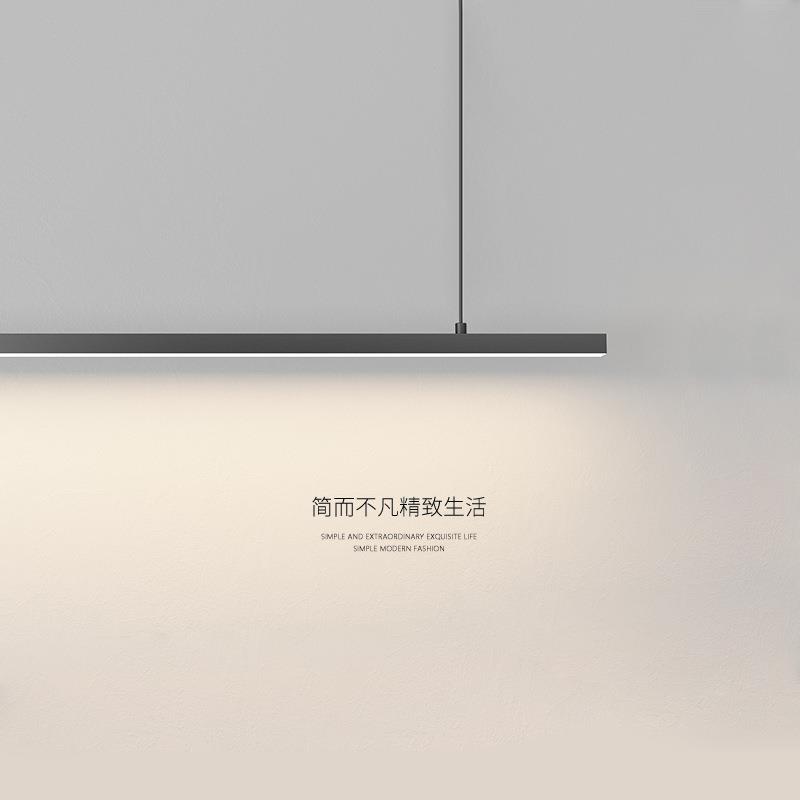 极简一字餐厅吊灯设计师款现代简约饭厅餐桌灯具办公室长条吧台灯