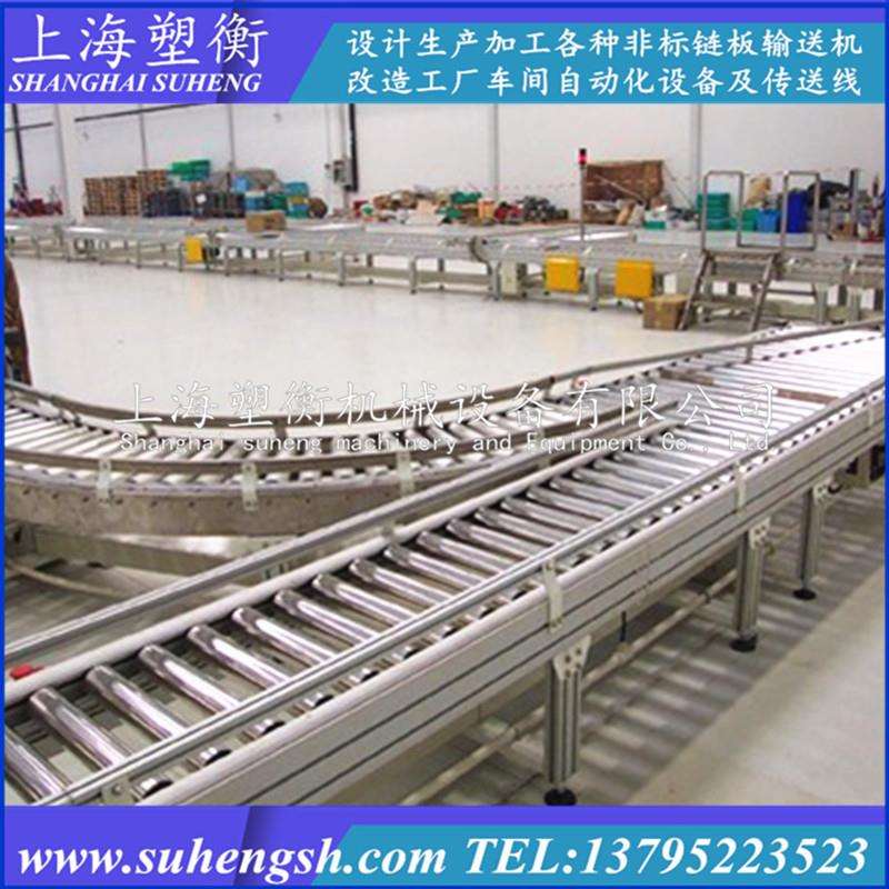 无动力不锈钢滚筒输送机 物流分拣传送线转弯动力滚筒输送线