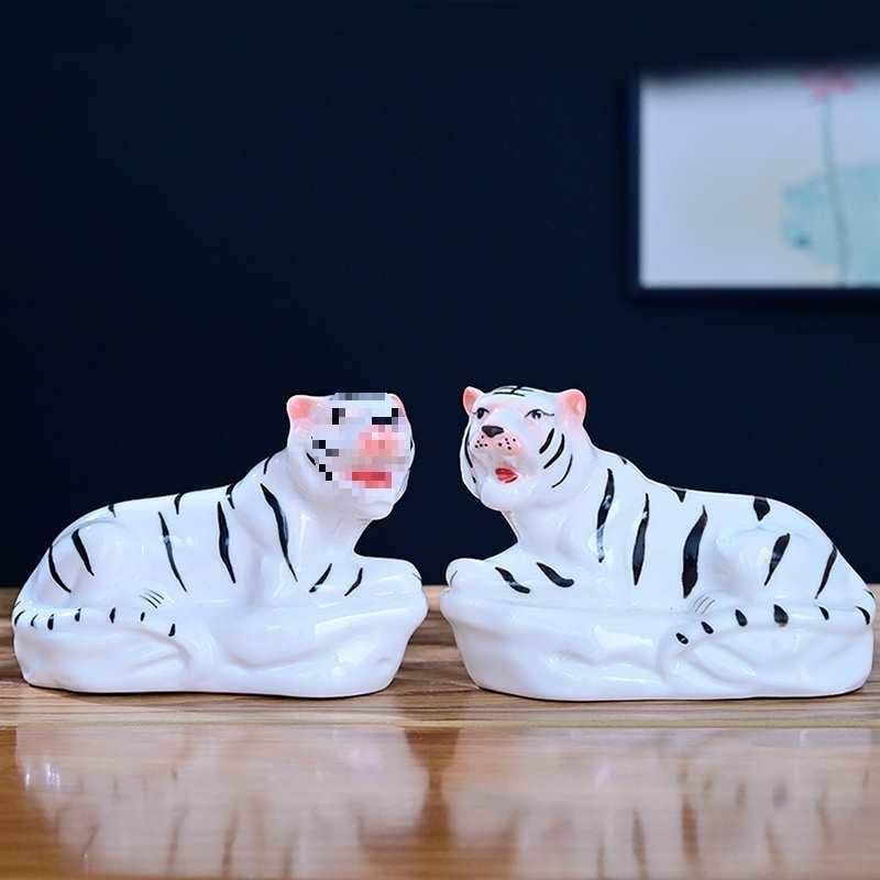 可爱小老虎摆件陶瓷生肖虎年吉祥物家居桌面摆设白卧虎一对装饰品,农机/农具/农膜,播种栽苗器/地膜机,淘宝优惠券,粉丝福利购,淘宝优惠卷