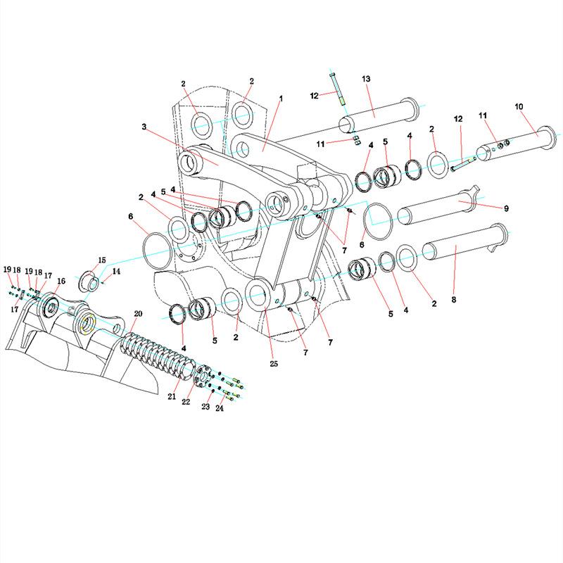 三一SY485挖掘机衬套13268513 三一SY485H挖掘机压紧套 斗轴衬套