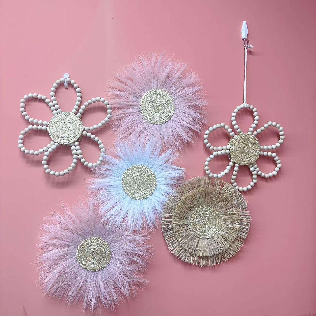 儿童房雏菊小花家居装饰跨境新品手工艺术品墙壁壁挂壁饰创意挂件