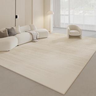 纯色防水地毯客厅圈绒高级轻奢茶几毯家用法式简约卧室地垫可擦洗