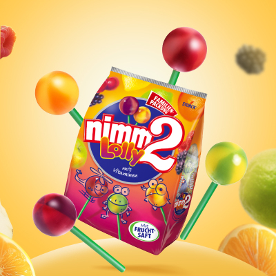 【26年6月】德国二宝nimm2维生素水果味儿童棒棒糖零食糖果200g