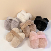 ins冬季 可爱保暖耳套韩国纯色毛绒耳包学生防冻骑行护耳罩耳捂子