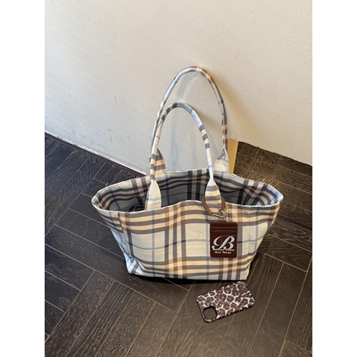 蓝色格子托特包女大包通勤托特包女大学生上课硬挺立体松弛感高级