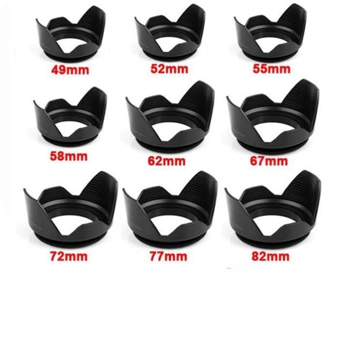 相机镜头遮光罩 尼康佳能索尼通用 49/52/55/58/62/67/72/77/82mm