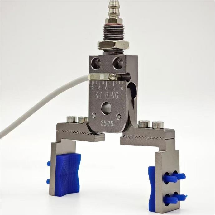 机械手夹具加宽迷你夹子带检测气动可调夹爪Mini-KT-EVG KT-EHVG