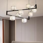 中山工厂极简中山工厂直销现代全铜云石吊灯新中式 创意设计师餐厅