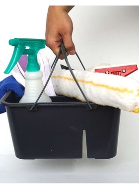 白云AF08407手提清洁篮酒店客房保洁工具篮分格收纳篮四格杂物蓝