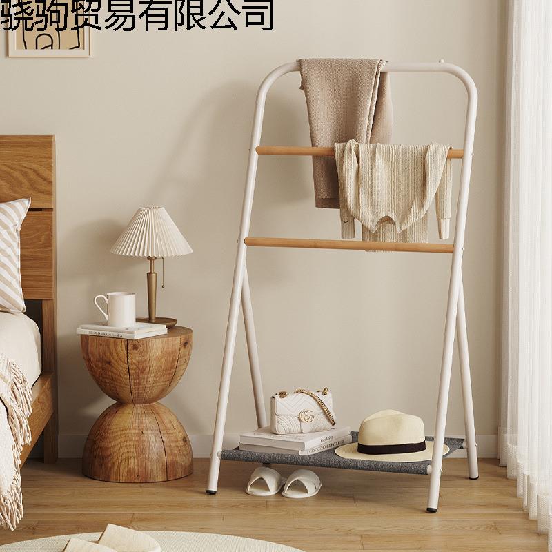 床头挂衣架衣帽架落地主卧室内床边隔夜次净临时衣服收纳置物金小