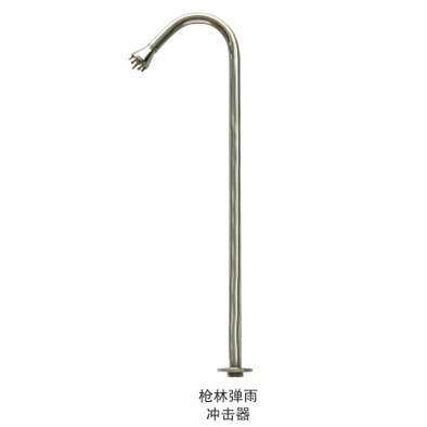 SPA冲击淋浴喷头鸭嘴杆冲击器水锤喷头水疗按摩万向设备不锈钢