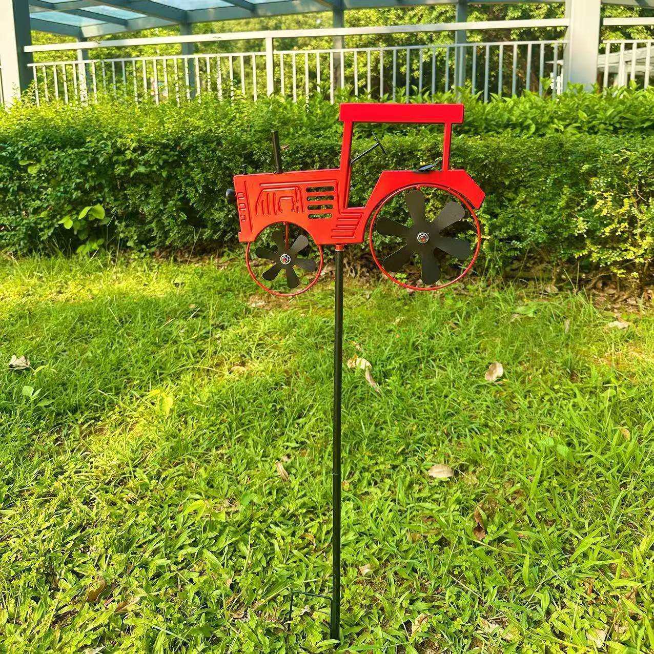 跨境电商金属铁艺 复古拖拉机旋转风车，随风转动,鲜花速递/花卉仿真/绿植园艺,割草机/草坪机,淘宝优惠券,粉丝福利购,淘宝优惠卷