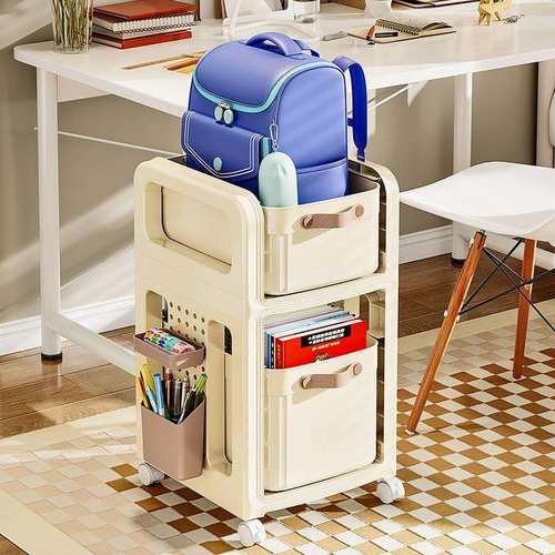 落地置物架多功能墙上多层抽拉设计洞洞板家用客厅挂墙小推车