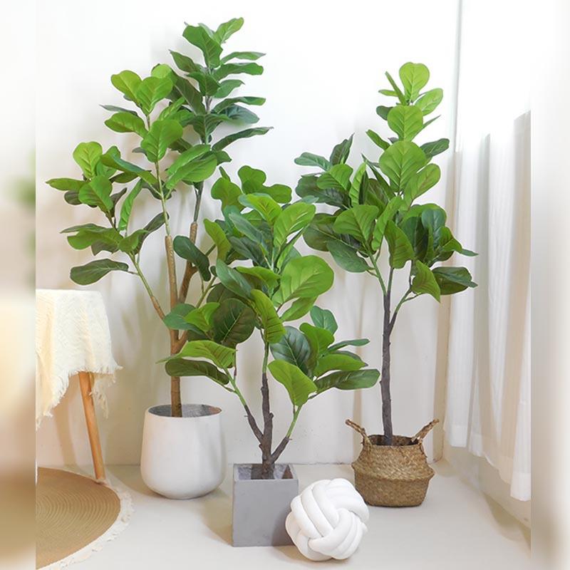 甄选仿真植物琴叶榕 北欧风家居装饰假盆栽 摆件假树木北欧风装