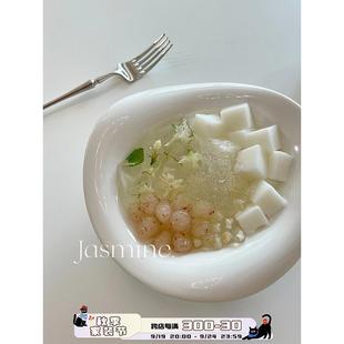 陶瓷碗精致酸奶碗汤碗家用甜品碗水果碗沙拉碗异形餐具 ins法式