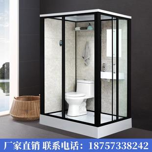 家用卫生间干湿分离沐浴室简易集成洗澡马桶 整体淋浴房一体式