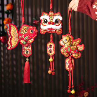 马年毛绒香包葫芦挂件2026新款春节喜庆福字挂饰新年家用过年挂件