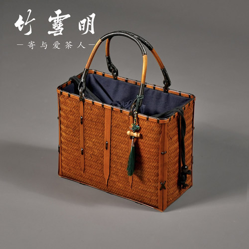 竹编包手提包女手拎包禅意收纳包